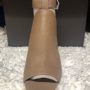 Vince Camuto open to heel with strap. Size 10 taupe